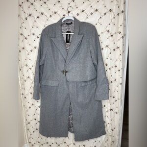Gray Wool Blend Men's Coat